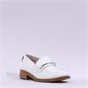 Marco Moreo Maura Frill Slip On Loafer - White Patent
